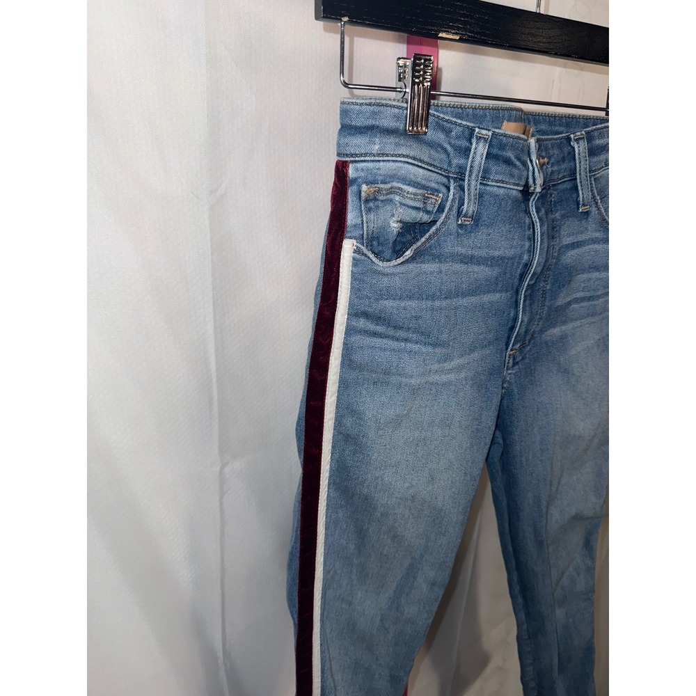 Joes Jeans The Charlie High Rise Skinny Ankle Velvet Side Stripe Blue Denim 25 - Picture 3 of 11